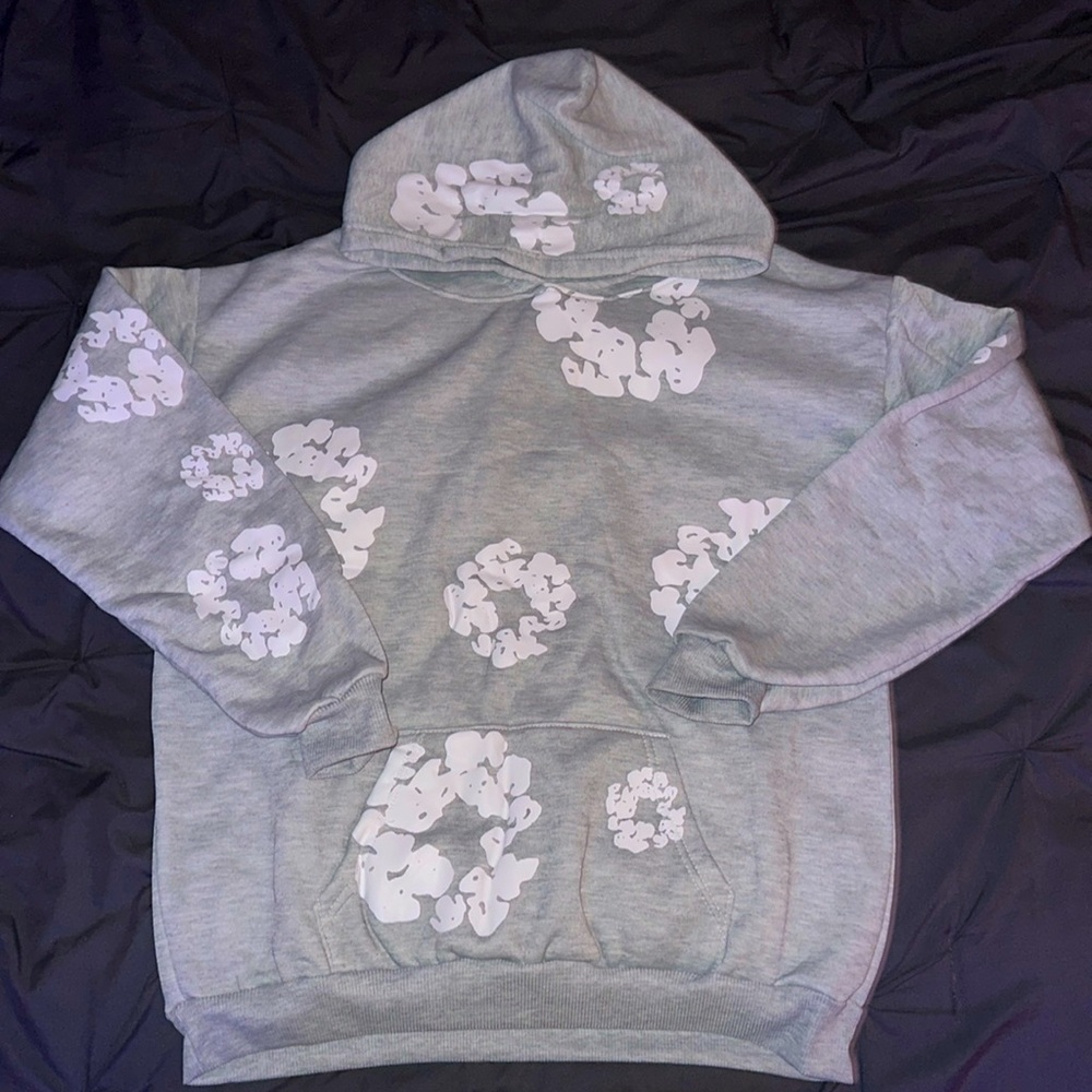 *SEND BEST OFFERS* Grey denim tears hoodie